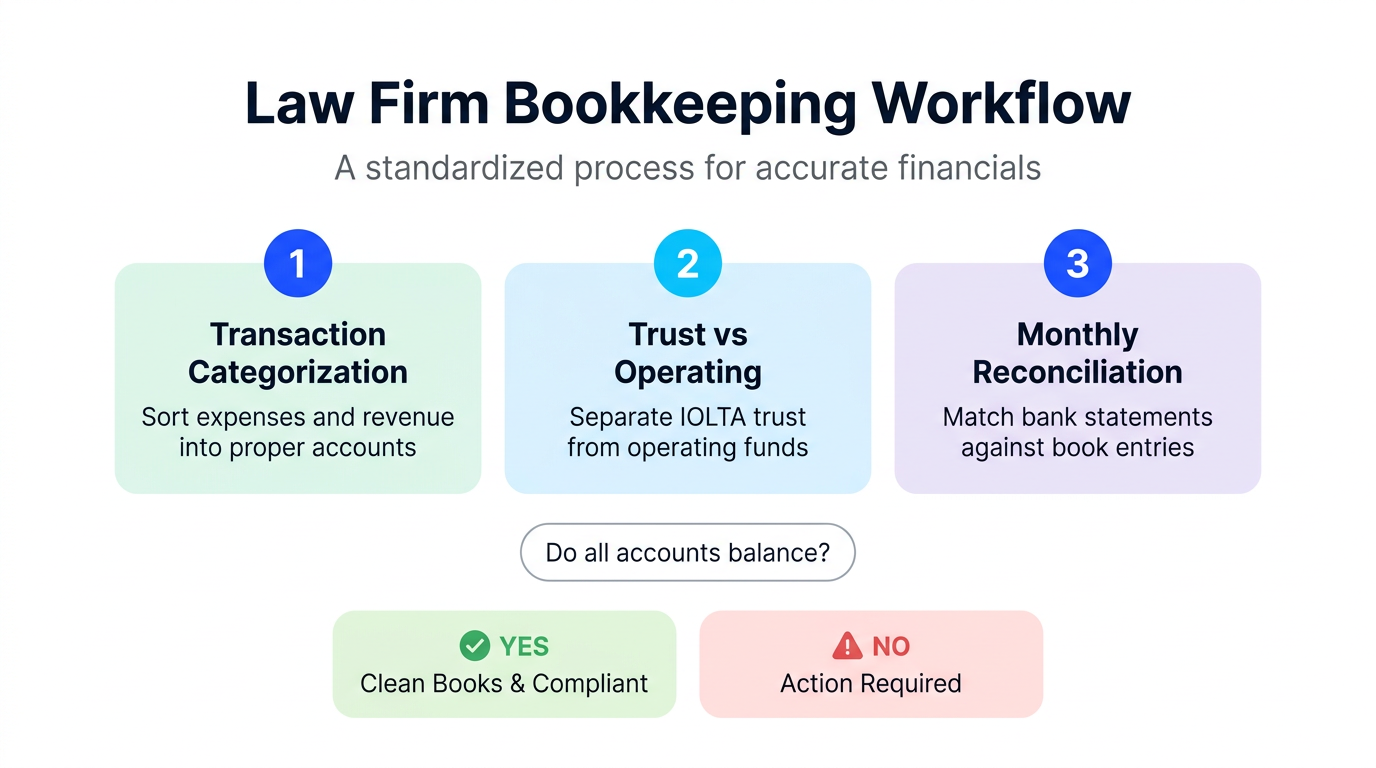 Advanced Bookkeeping Workflow infographic