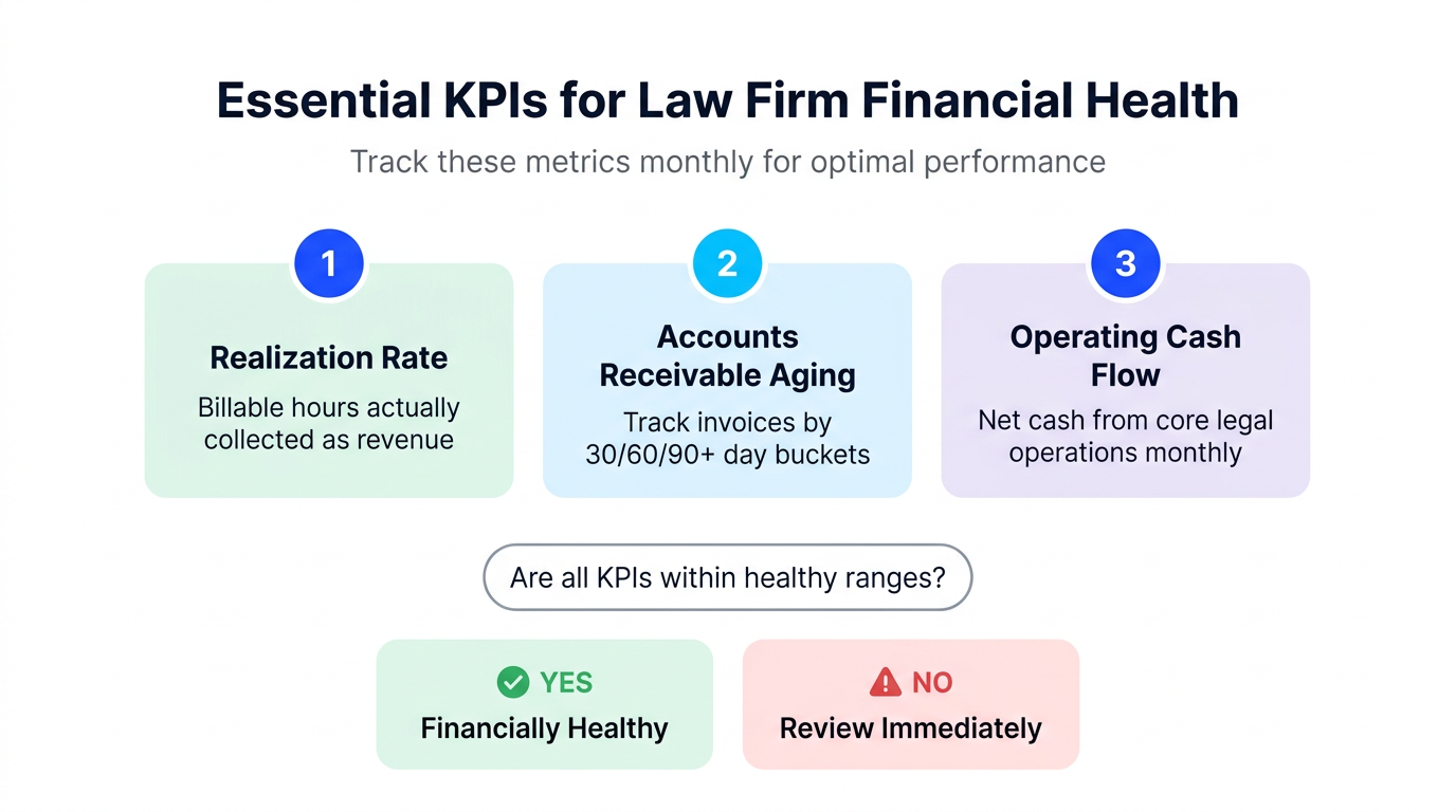 Tracking Legal-Specific KPIs infographic